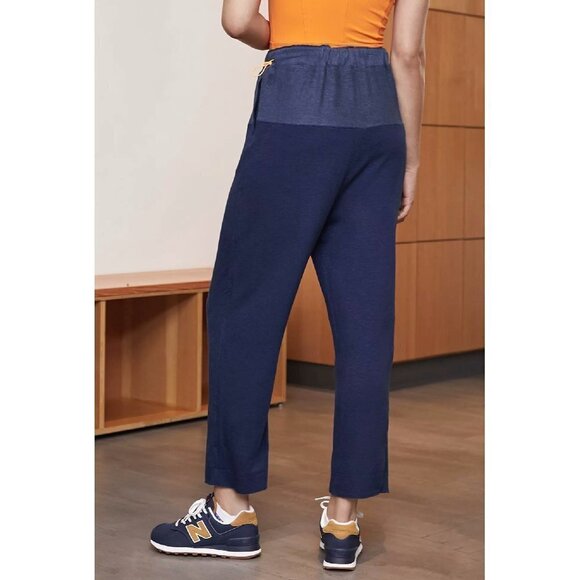 NWT Free People Movement Surfside High-Waist Joggers | Navy Blue & Orange | XS - Picture 4 of 11